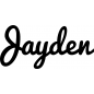 Preview: Jayden - Schriftzug aus Birke-Sperrholz