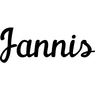 Jannis - Schriftzug aus Birke-Sperrholz