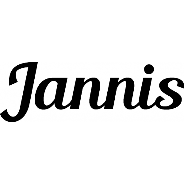 Jannis - Schriftzug aus Birke-Sperrholz