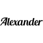 Preview: Alexander - Schriftzug aus Birke-Sperrholz