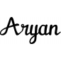 Preview: Aryan - Schriftzug aus Birke-Sperrholz