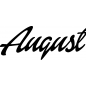 Mobile Preview: August - Schriftzug aus Birke-Sperrholz