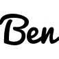 Mobile Preview: Ben - Schriftzug aus Birke-Sperrholz
