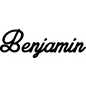 Preview: Benjamin - Schriftzug aus Birke-Sperrholz