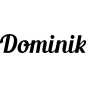 Preview: Dominik - Schriftzug aus Birke-Sperrholz