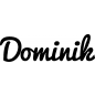 Preview: Dominik - Schriftzug aus Birke-Sperrholz