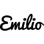 Preview: Emilio - Schriftzug aus Birke-Sperrholz