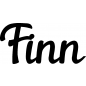 Preview: Finn - Schriftzug aus Birke-Sperrholz