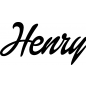 Mobile Preview: Henry - Schriftzug aus Birke-Sperrholz