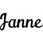 Preview: Janne - Schriftzug aus Birke-Sperrholz