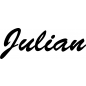 Preview: Julian - Schriftzug aus Birke-Sperrholz