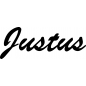 Preview: Justus - Schriftzug aus Birke-Sperrholz