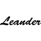 Preview: Leander - Schriftzug aus Birke-Sperrholz
