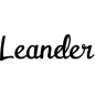 Preview: Leander - Schriftzug aus Birke-Sperrholz