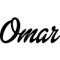 Preview: Omar - Schriftzug aus Birke-Sperrholz
