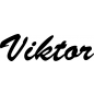 Preview: Viktor - Schriftzug aus Birke-Sperrholz