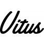 Preview: Vitus - Schriftzug aus Birke-Sperrholz