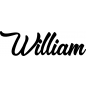 Preview: William - Schriftzug aus Birke-Sperrholz