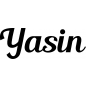 Preview: Yasin - Schriftzug aus Birke-Sperrholz