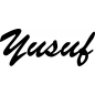 Mobile Preview: Yusuf - Schriftzug aus Birke-Sperrholz