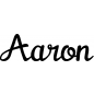 Mobile Preview: Aaron - Schriftzug aus Buchenholz