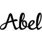 Preview: Abel - Schriftzug aus Buchenholz
