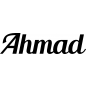 Preview: Ahmad - Schriftzug aus Buchenholz