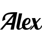 Preview: Alex - Schriftzug aus Buchenholz
