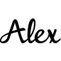 Preview: Alex - Schriftzug aus Buchenholz