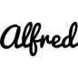 Preview: Alfred - Schriftzug aus Buchenholz