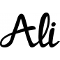 Preview: Ali - Schriftzug aus Buchenholz