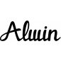 Preview: Alwin - Schriftzug aus Buchenholz