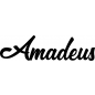 Preview: Amadeus - Schriftzug aus Buchenholz