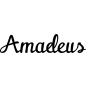 Preview: Amadeus - Schriftzug aus Buchenholz