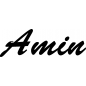 Preview: Amin - Schriftzug aus Buchenholz