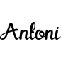 Preview: Antoni - Schriftzug aus Buchenholz