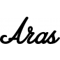 Preview: Aras - Schriftzug aus Buchenholz