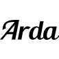 Preview: Arda - Schriftzug aus Buchenholz