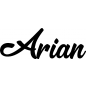 Preview: Arian - Schriftzug aus Buchenholz