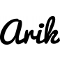 Preview: Arik - Schriftzug aus Buchenholz
