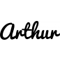 Preview: Arthur - Schriftzug aus Buchenholz