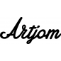 Preview: Artjom - Schriftzug aus Buchenholz