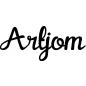 Preview: Artjom - Schriftzug aus Buchenholz