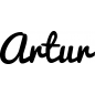 Preview: Artur - Schriftzug aus Buchenholz