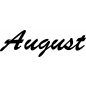 Preview: August - Schriftzug aus Buchenholz