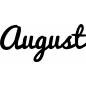 Preview: August - Schriftzug aus Buchenholz