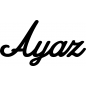 Preview: Ayaz - Schriftzug aus Buchenholz