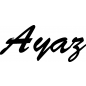 Preview: Ayaz - Schriftzug aus Buchenholz