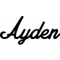 Preview: Ayden - Schriftzug aus Buchenholz