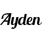 Preview: Ayden - Schriftzug aus Buchenholz